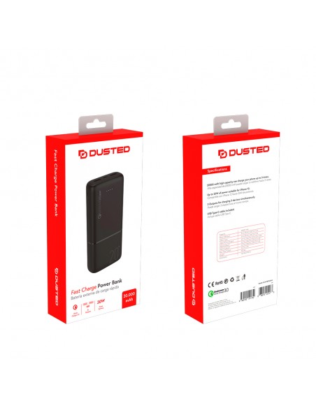 Power Bank Carga Rápida  20.000 mAh Black DUSTED