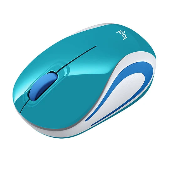 Mouse Inalámbrico Logitech M187 Mini Celeste