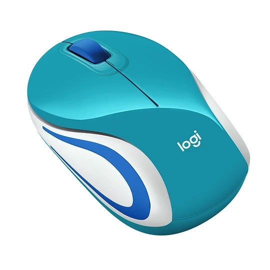 Mouse Inalámbrico Logitech M187 Mini Celeste