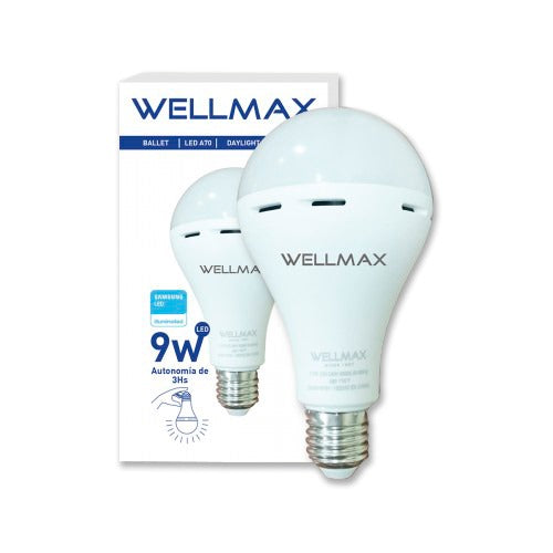 Ampolleta Led Ballet A60 9W Blanco-Frio Wellmax