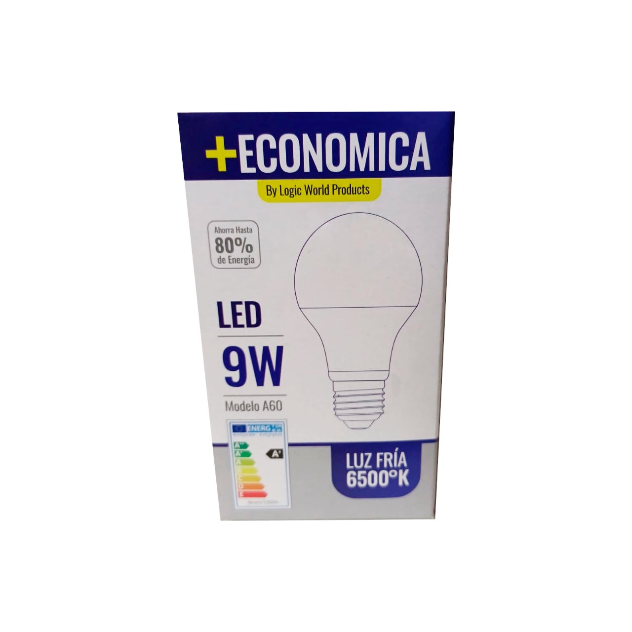 Ampolleta Led Económica A60 9W Blanco-Frio  6500K Wellmax