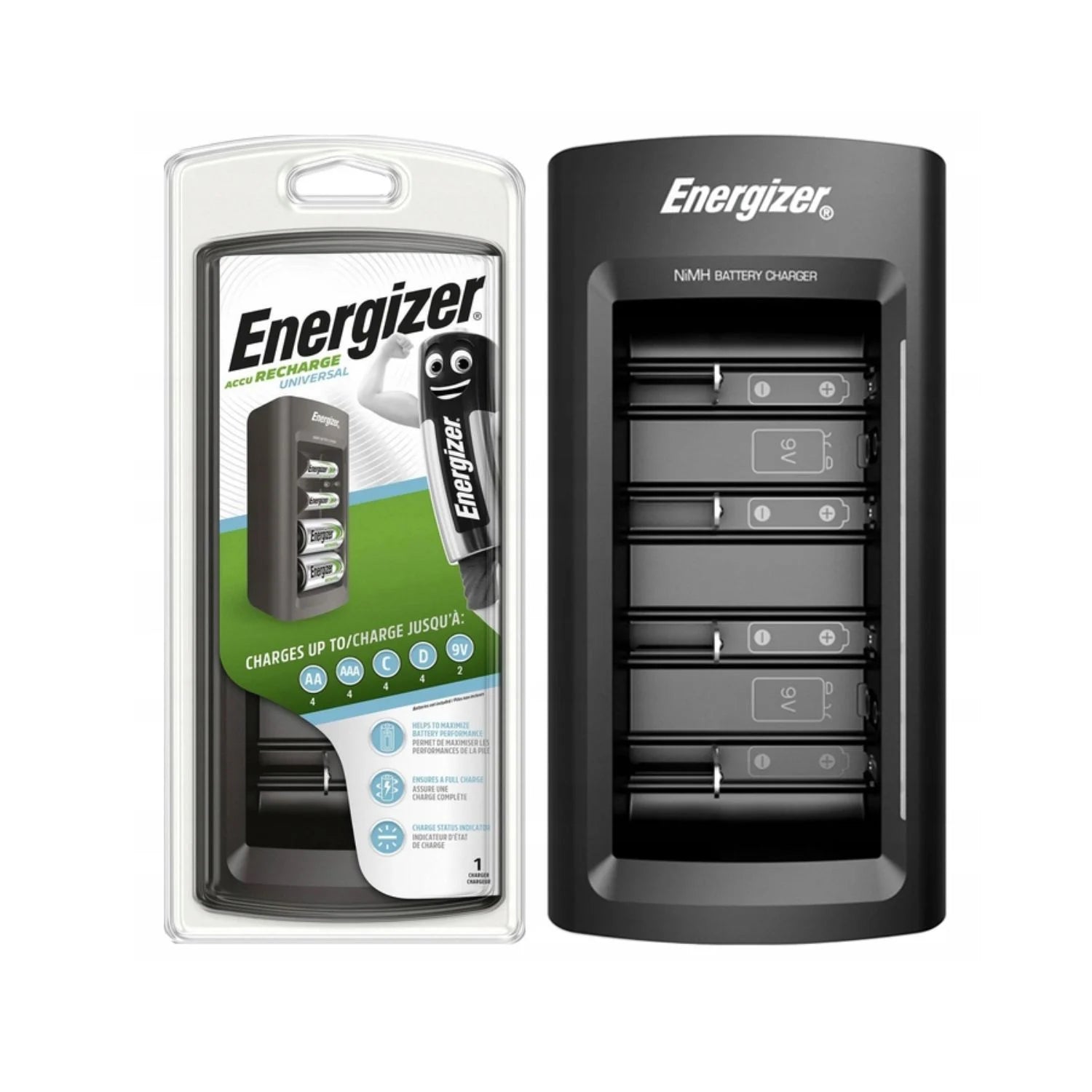 Cargador De Pilas Universal Energizer AA AAA C D 9V