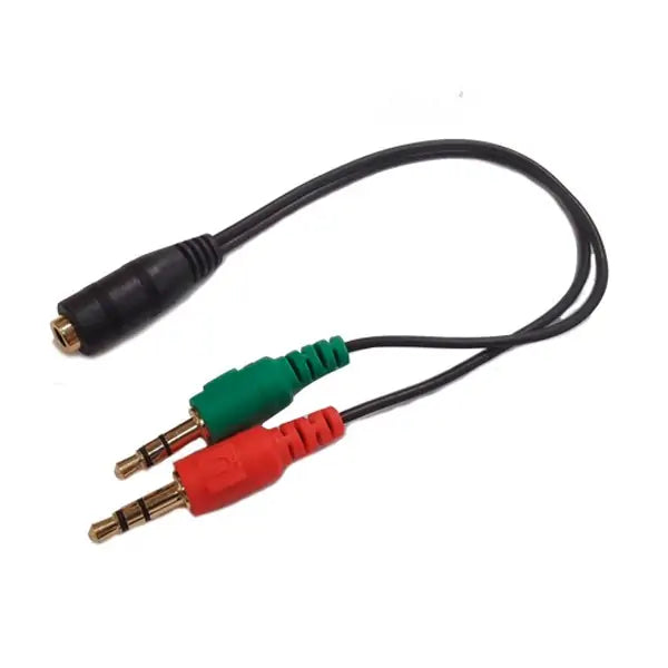 Cable De Audio 3,5mm Hembra a 2 Plug 3,5mm Macho