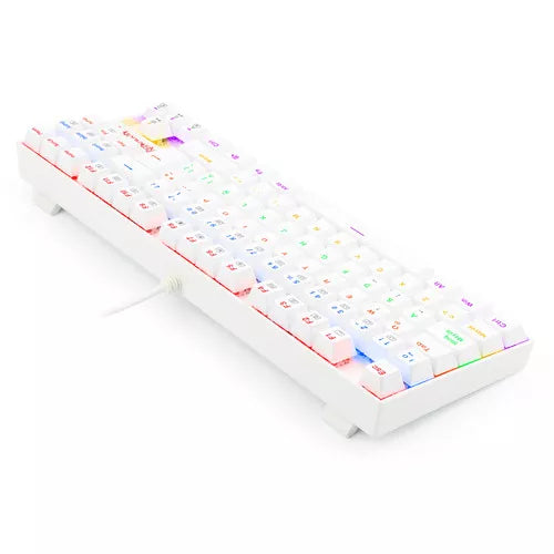 Teclado Mecánico Redragon Kumara White K552W Rainbow Switch Red