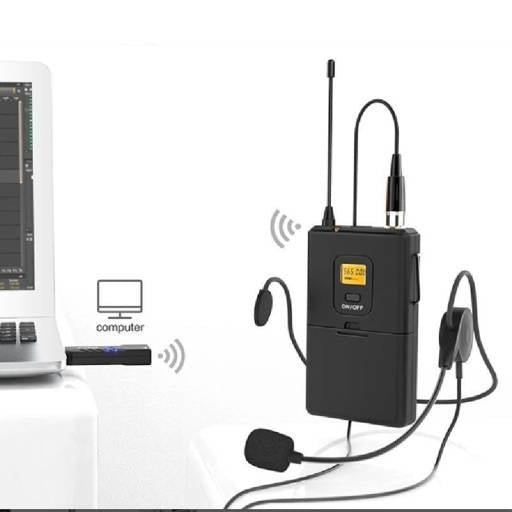 Micrófono Inalámbrico Fifine K031B, Solapa Lavalier, Conexión USB