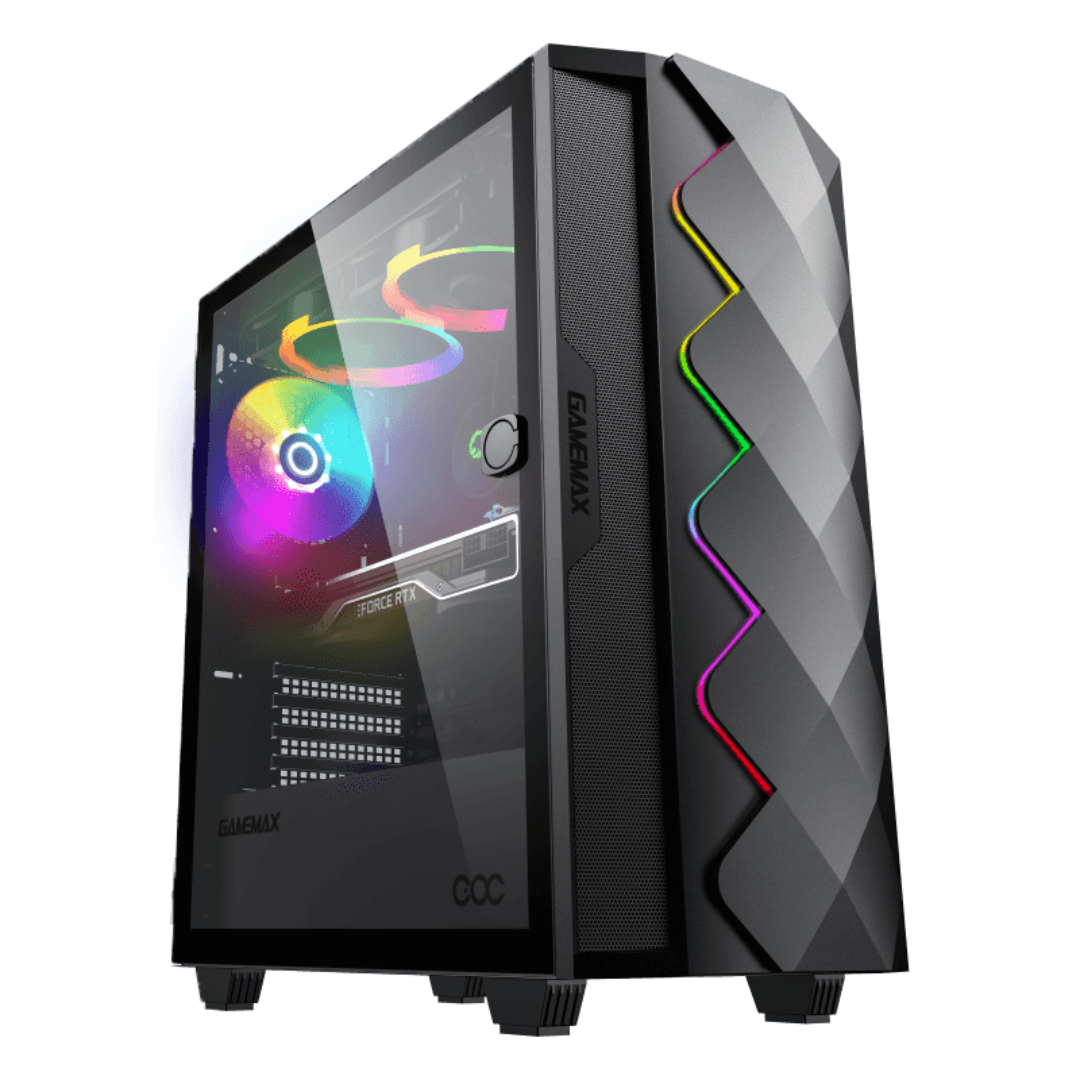 Gabinete Gamer Gamemax Diamond COC Black