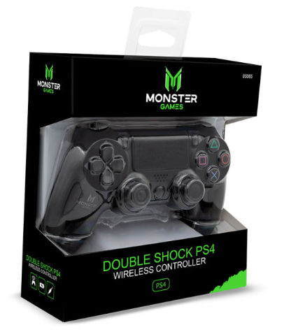 Joystick Inalámbrico Double Shock  Playstation 4 Monster Games Black