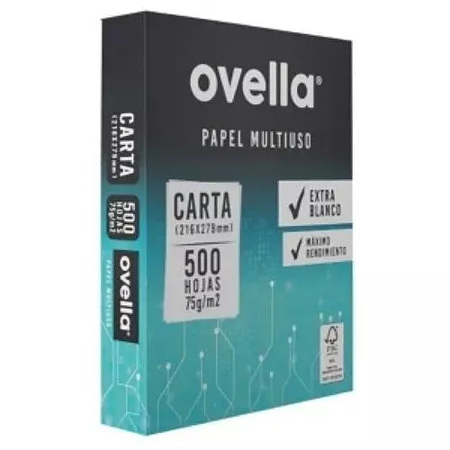 Resma De Papel Tamaño Carta 500 Hojas Ovella