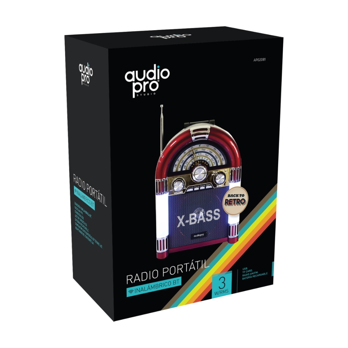 Radio Vintage Rockola Audiopro Fm3 Bandas AP02081