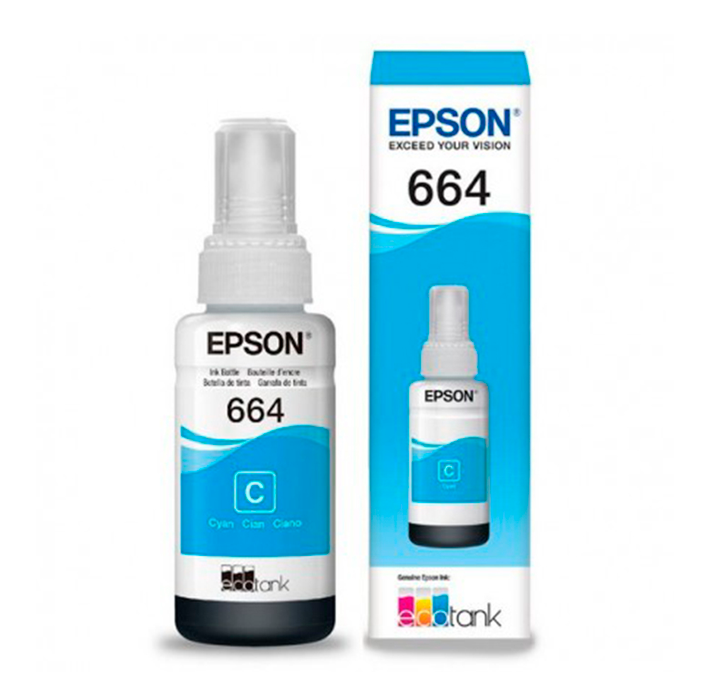 Tinta Original Epson T664 Cyan