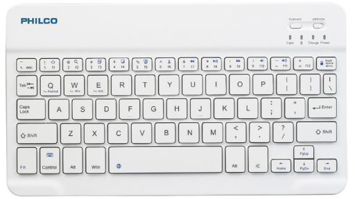 Mini Teclado Bluetooth 7 Pulgadas Philco BK-701 White