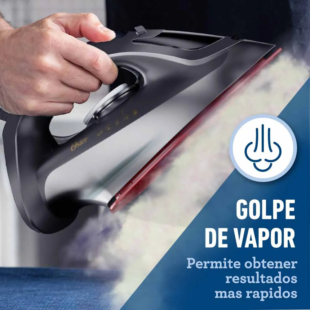 Plancha de vapor Oster® con tecnología aerocerámica GCSTAC6953