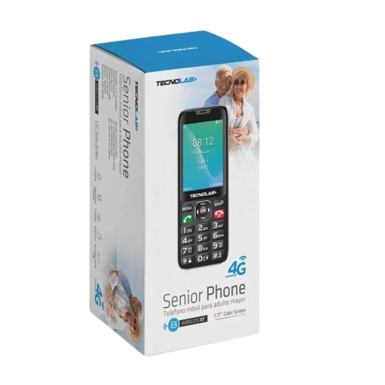 Celular Senior Phone  4G Tl487bk  Tecnolab Black