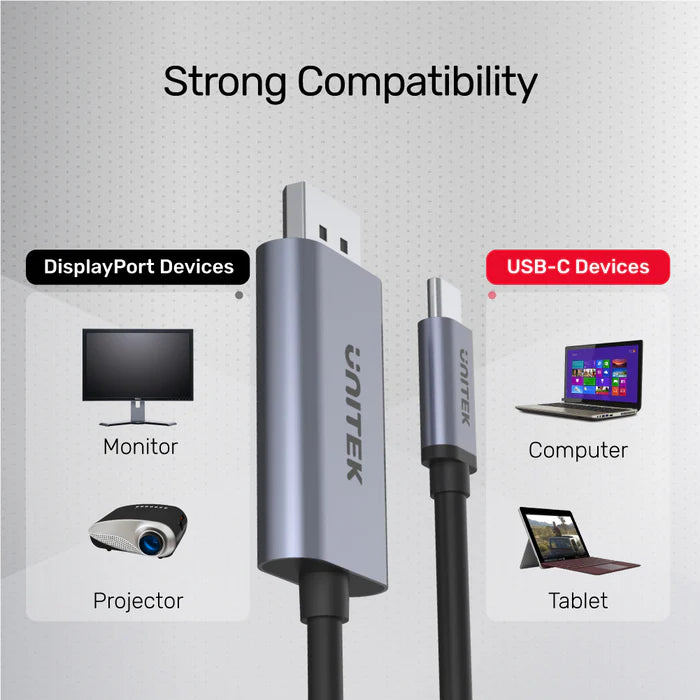 Cable USB-C a DisplayPort 1.2 4K 60 Hz