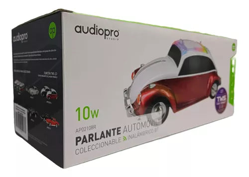 Parlante Bt Auto Clásico Recargable Escarabajo Red