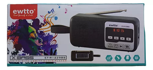 Radio Ewtto FM /USB /BT Recargable ET-R1229BS