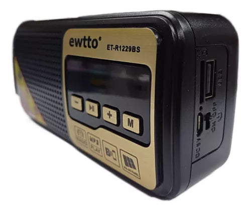 Radio Ewtto FM /USB /BT Recargable ET-R1229BS