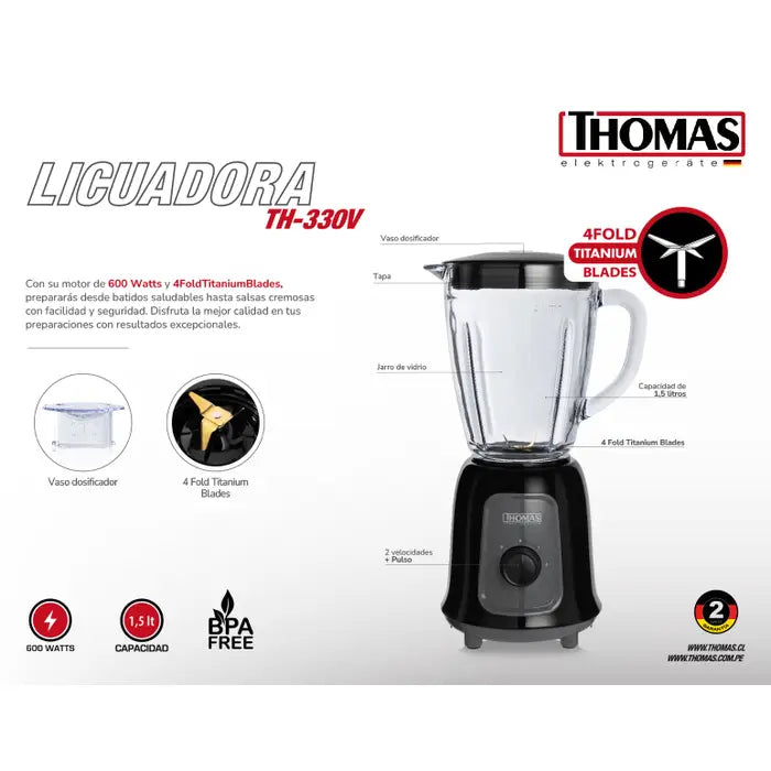 Licuadora Thomas Th330v 600 watts