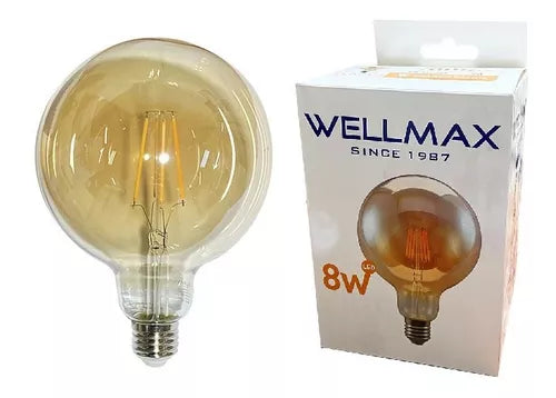 Ampolleta Led Vintage Globo G95 8W - BLANCO CÁLIDO (2500K)