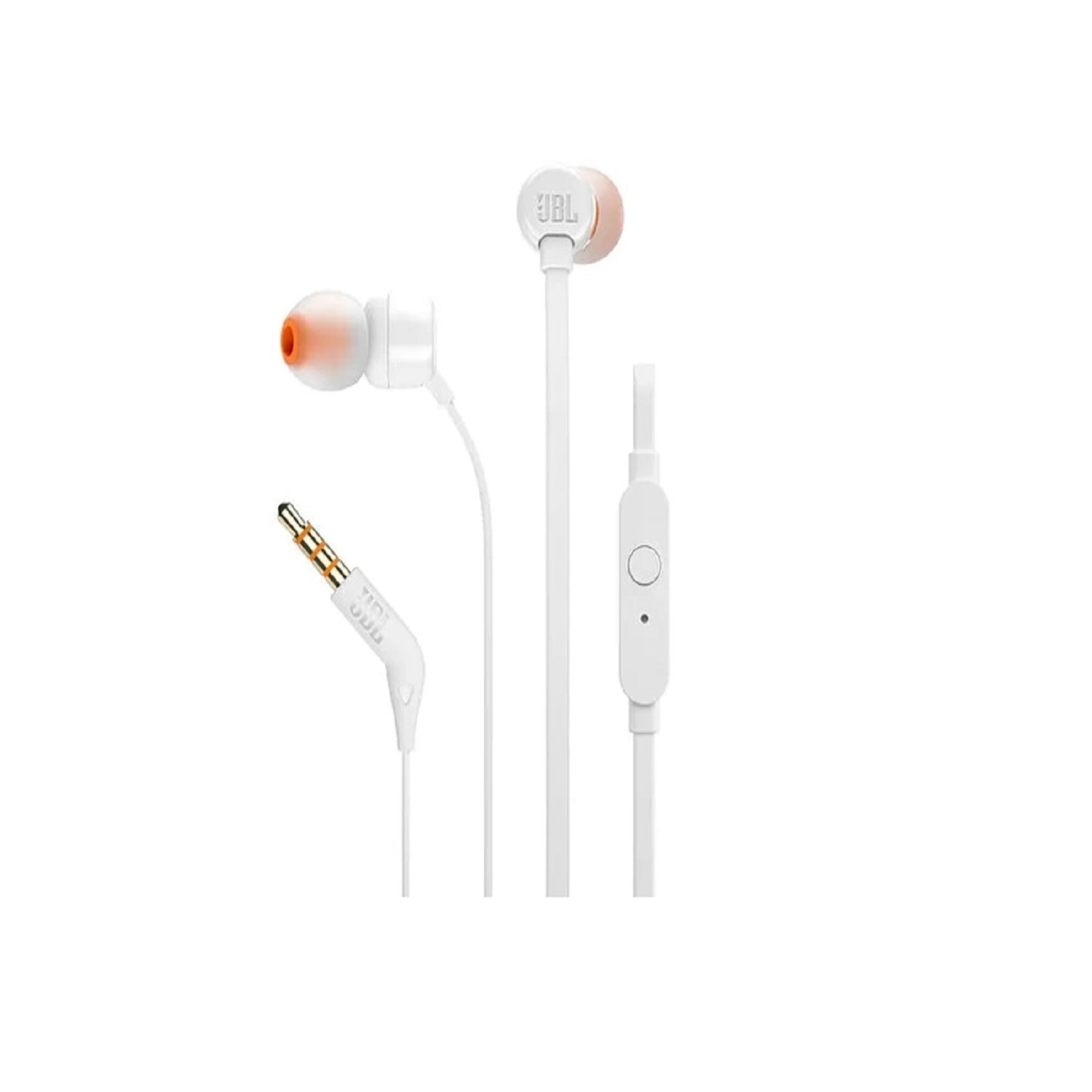 Audífonos JBL Tune T110 Con Micrófono Conector 3.5mm Blanco