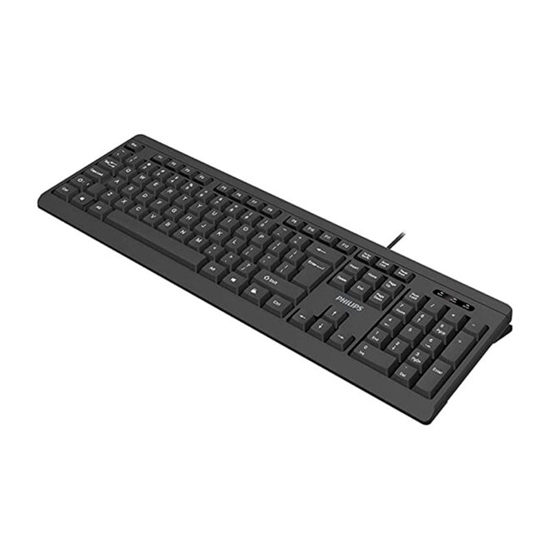 Teclado Con Cable USB Plug And Play Philips K224 Negro