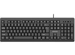 Teclado Con Cable USB Plug And Play Philips K224 Negro