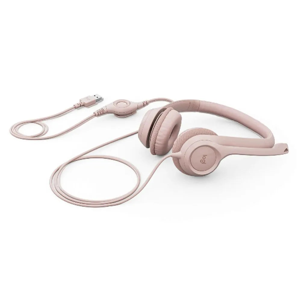 Audifonos Logitech H390 Rosado Stereo c/n Microfono USB