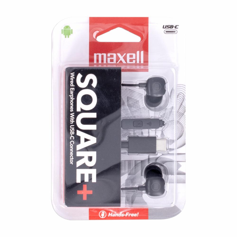 Audifonos Maxell Tipo C Square Negro