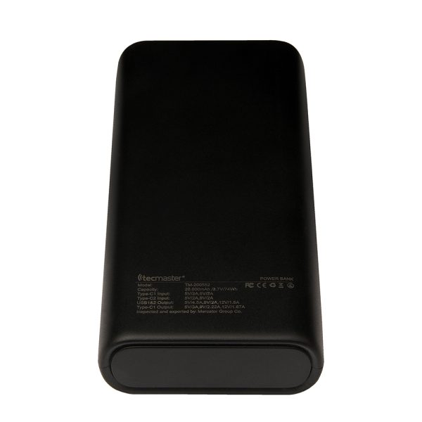 Powerbank PD, ABS Reforzado 20.000 MAH Negro