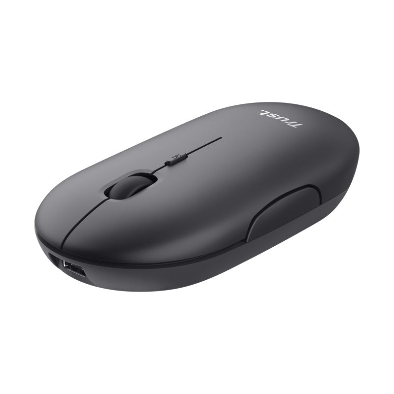 Mouse Trust Puck  WRL-BT Recargable Black