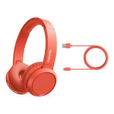 Audifonos Philips Over Ear Bluetooth TAH4205 ROJO