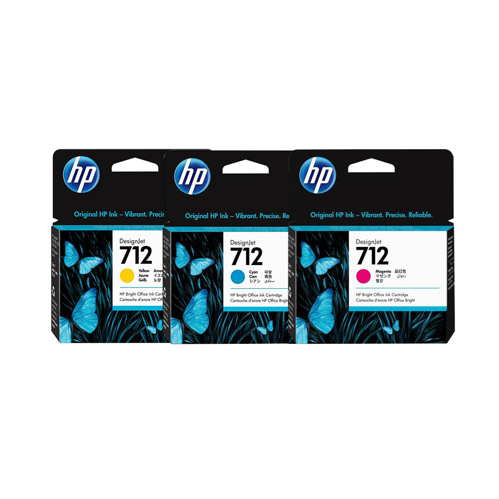 Cartucho Original HP 712 Colores 3ED67A 3ED68A 3ED69A