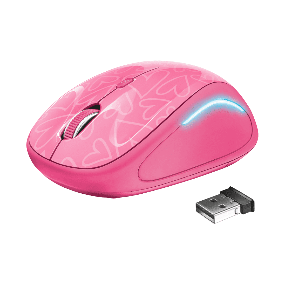 Mouse Inalámbrico Trust Yvi FX Pink