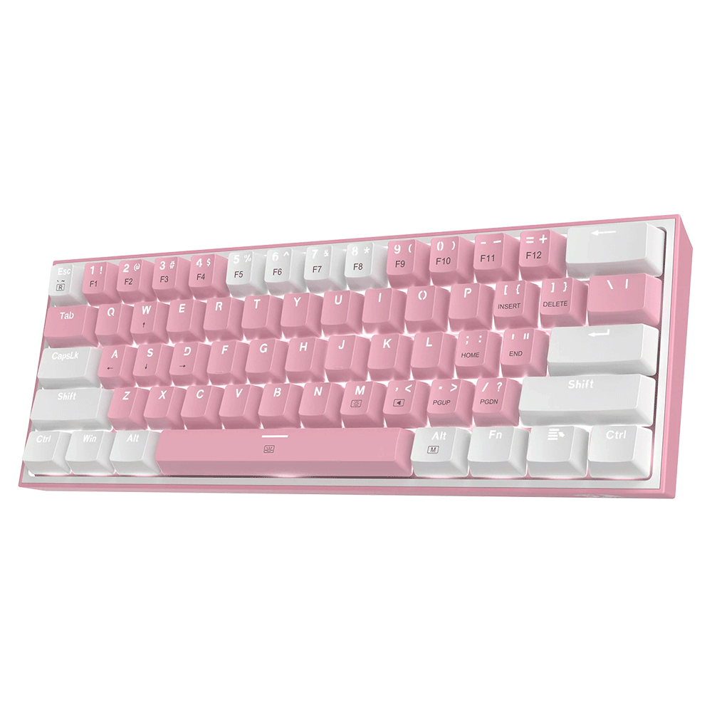 Teclado Mecánico Redragon Fizz Pink White K616 RGB