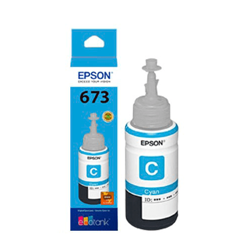 Tinta Epson Original T673 Cyan Claro