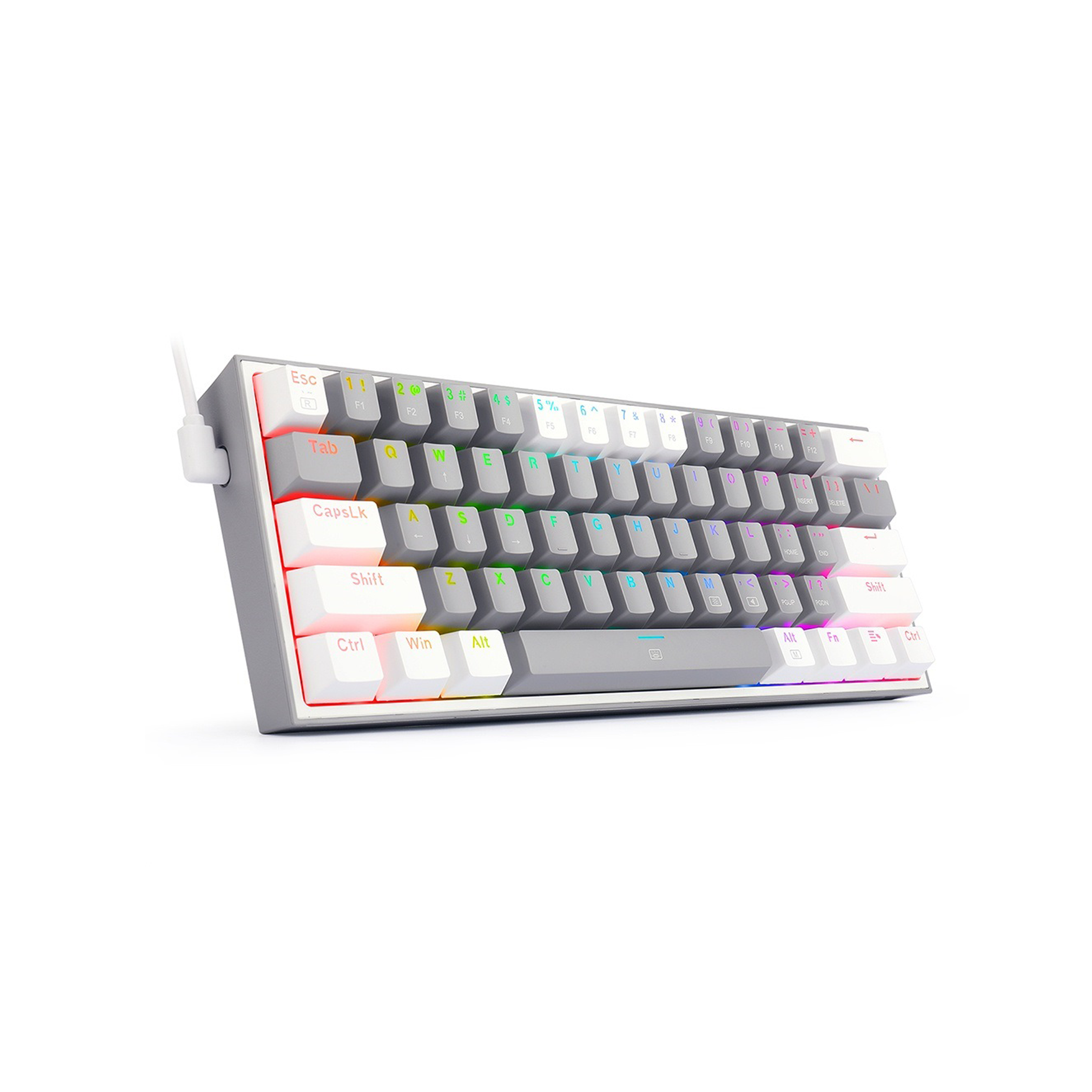 Teclado Mecánico Redragon Fizz Gray White K616 RGB