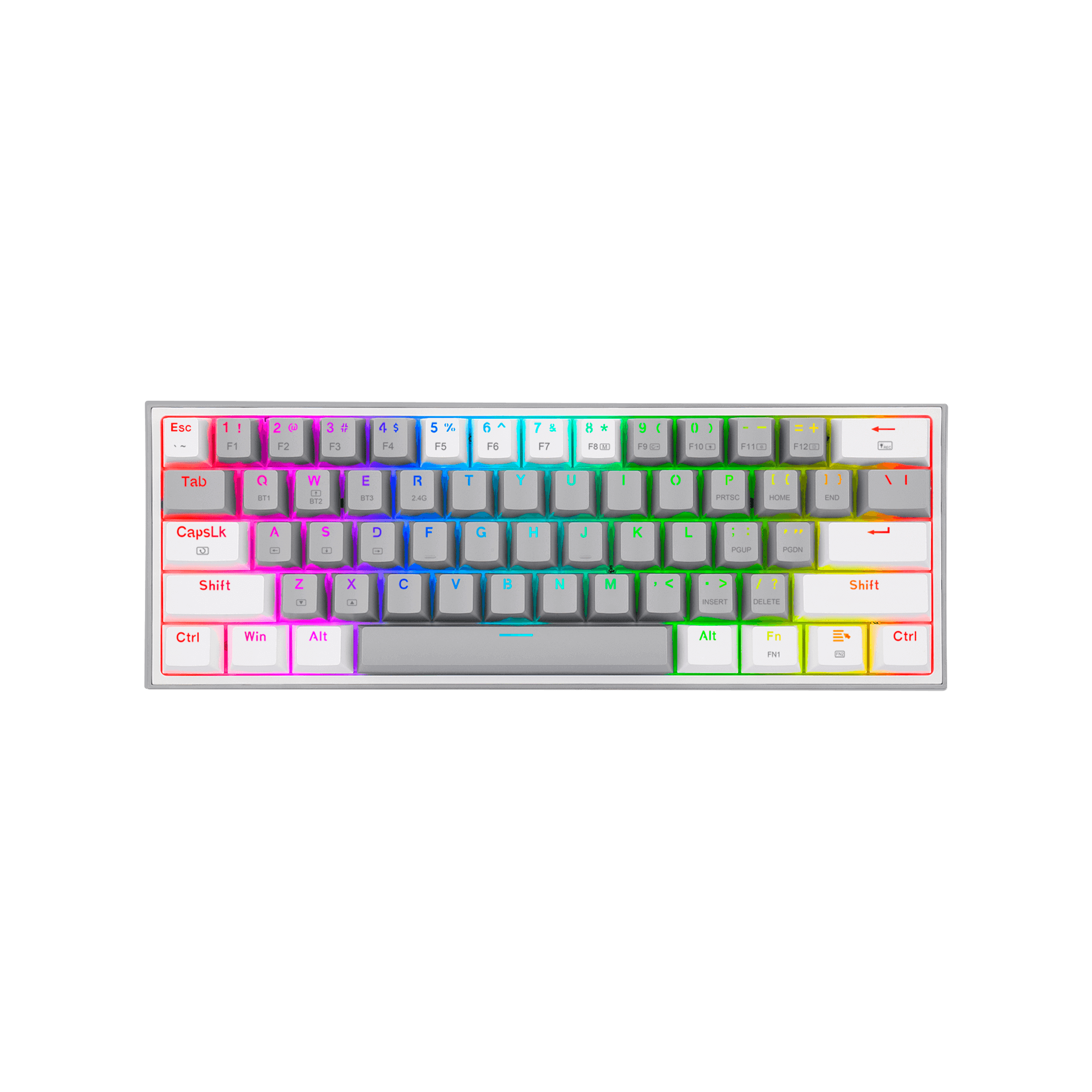 Teclado Mecánico Redragon Fizz Gray White K616 RGB